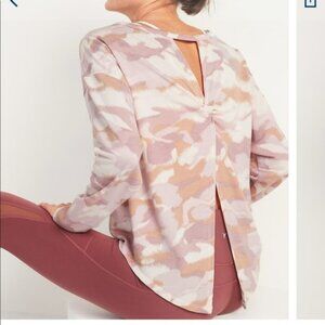 OLD NAVY Open Back Camouflage Sweatshirt